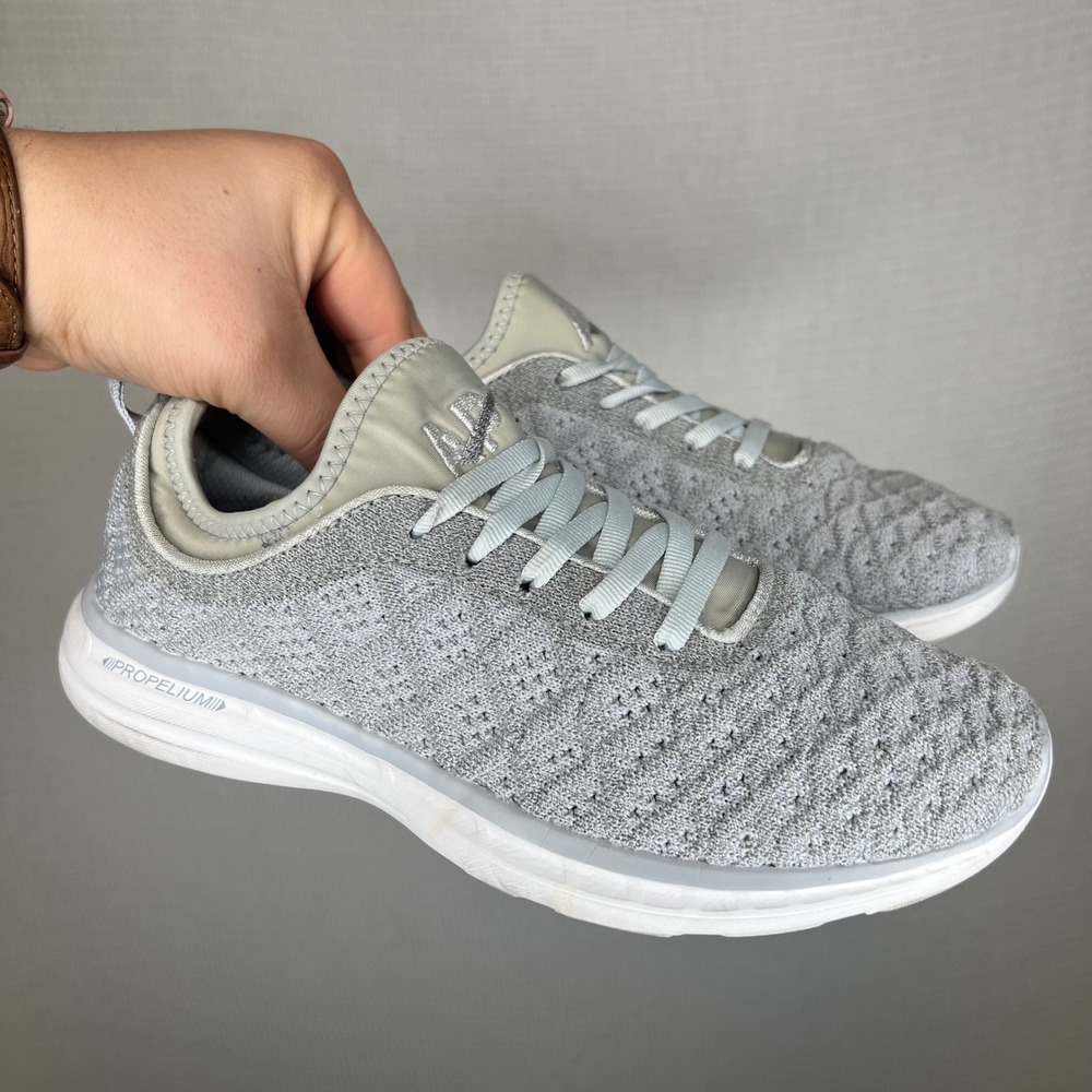 APL TechLoom‎ Phantom Grey White Running Shoes Womens Size 7 Propelium Low Top